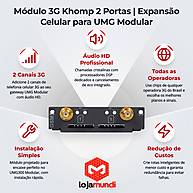 Foto 4 do produto Módulo 3G Khomp 2 Portas para Gateway UMG Modular