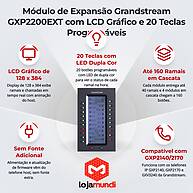 Foto 2 do produto Módulo de Expansão Grandstream GXP2200EXT com LCD Gráfico e 20 Teclas Programáveis