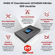 Foto 3 do produto PABX IP Grandstream UCM6301 1FXO 1FXS 500 Usuários