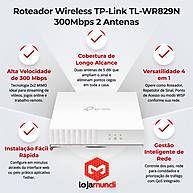 Foto 4 do produto Roteador Wireless TP-Link TL-WR829N 300Mbps 2 Antenas