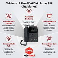 Foto 2 do produto Telefone IP Fanvil V61G 4 Linhas SIP Gigabit PoE Áudio HD