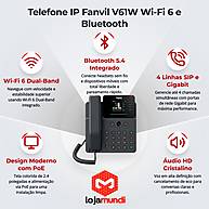 Foto 2 do produto Telefone IP Fanvil V61W Wi-Fi 6 Bluetooth 4 Linhas Gigabit