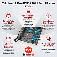 Foto 4 do produto Telefone IP Fanvil X210 20 Linhas SIP Gigabit WiFi Bluetooth PoE