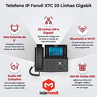 Foto 3 do produto Telefone IP Fanvil X7C 20 Linhas SIP Gigabit Bluetooth 5