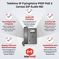 Foto 5 do produto Telefone IP Flyingvoice P10P 2 Contas SIP PoE Áudio HD