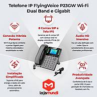 Foto 2 do produto Telefone IP FlyingVoice P23GW Wi-Fi Gigabit 8 Contas SIP