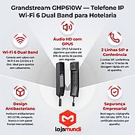 Foto 2 do produto Telefone IP Grandstream GHP610W Wi-Fi 6 Dual Band com 2 Linhas SIP - Branco