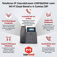 Foto 5 do produto Telefone IP Grandstream GRP2602W Wi-Fi com 2 Linhas e 4 Contas SIP