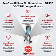 Foto 3 do produto Telefone IP Sem Fio Grandstream DP730 DECT VoIP HD