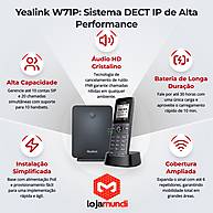 Foto 2 do produto Telefone IP Sem Fio Yealink W71P DECT 10 Contas SIP Áudio HD