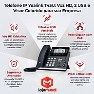 Foto 3 do produto Telefone IP Yealink T43U Gigabit SIP 2 USB Visor Colorido
