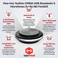 Foto 4 do produto Viva-Voz Yealink CP900 USB Bluetooth Portátil Áudio HD