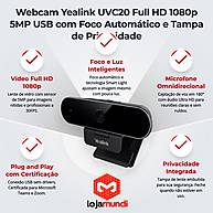 Foto 4 do produto Webcam Yealink UVC20 Full HD 1080p 5MP USB Foco Automático