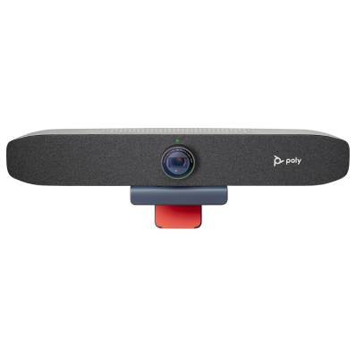 Barra de Vídeo Poly Studio P15 4K USB-C – Videoconferência com Enquadramento Automático e Áudio Poly NoiseBlockAI