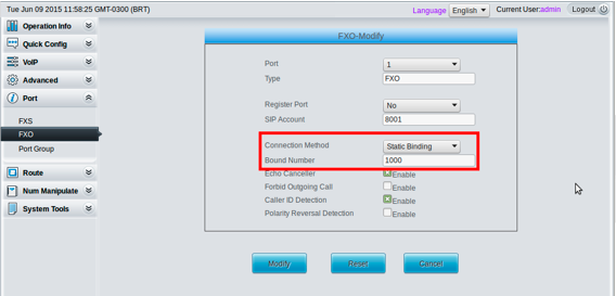 Como Configurar Gateway Synway SMG 1000 FXO e FXS